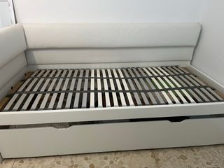 Cama nido blanca 90x200