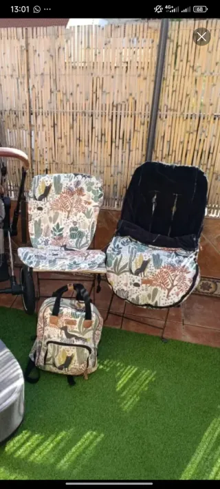 Betribe Mochila + colchoneta + saco Cybex Priam