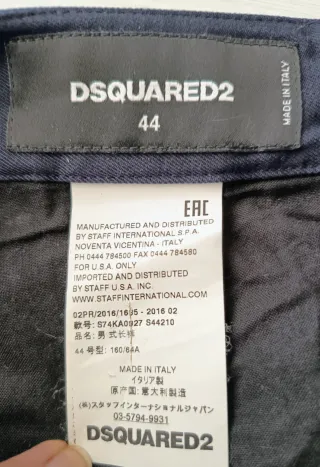 Pantalón hombre Dsquared2 Negro Talla 44