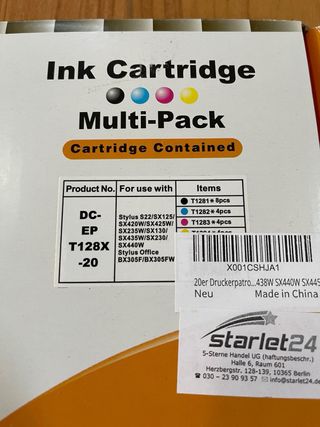 Cartuchos Tinta Epson T128X Multi-Pack