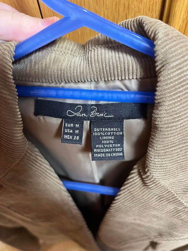 Blazer Zara Mujer Marrón Pana