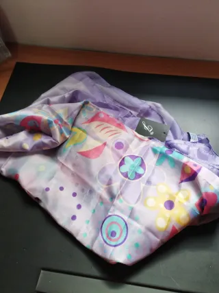 Pañuelo Fular Seda Multicolor Nuevo con Etiqueta