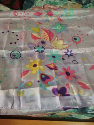 Pañuelo Fular Seda Multicolor Nuevo con Etiqueta