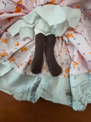 Bambola Haiti Vintage Tessuto Testa Argilla