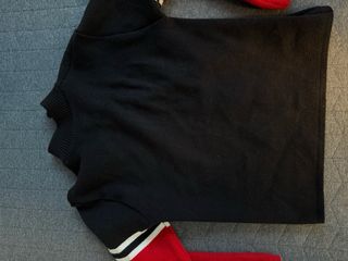 Chaqueta de punto racing negra y roja