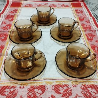 Juego de café 5 piezas ámbar