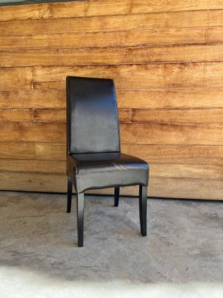 Seis sillas de comedor negras