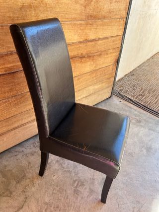 Seis sillas de comedor negras