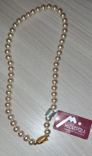 Collana perle Madreperla oro bianco
