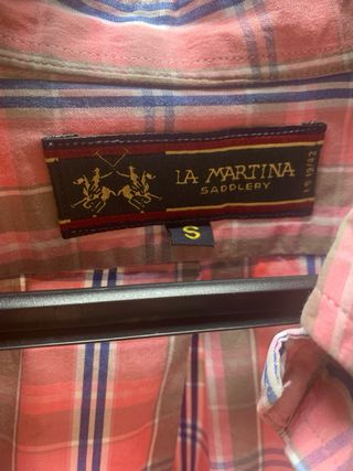 Camisa La Martina cuadros rosa