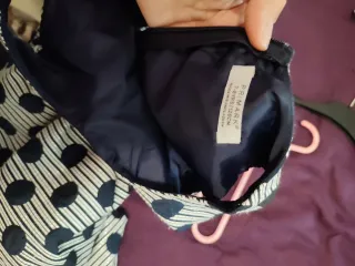 Vestido infantil bolinhas e riscas