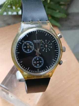 Swatch Crono Cuarzo Negro