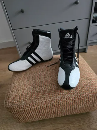Zapatillas Adidas Boxeo Mujer Negras Blancas