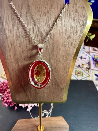 Colgante Plata 925 con Ámbar de pétalos