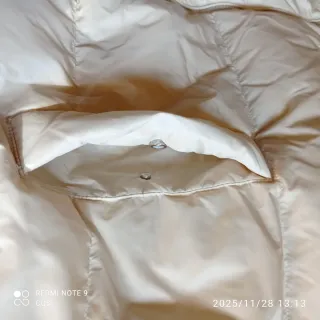 Abrigo acolchado Zara mujer beige plumas