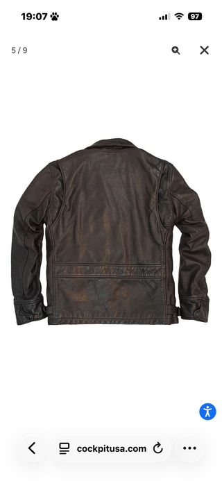 Cazadora de cuero Cockpit USA marrón