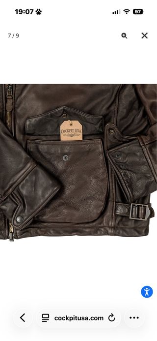 Cazadora de cuero Cockpit USA marrón