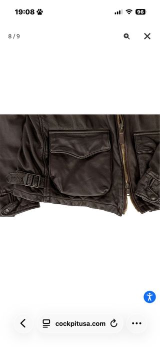 Cazadora de cuero Cockpit USA marrón