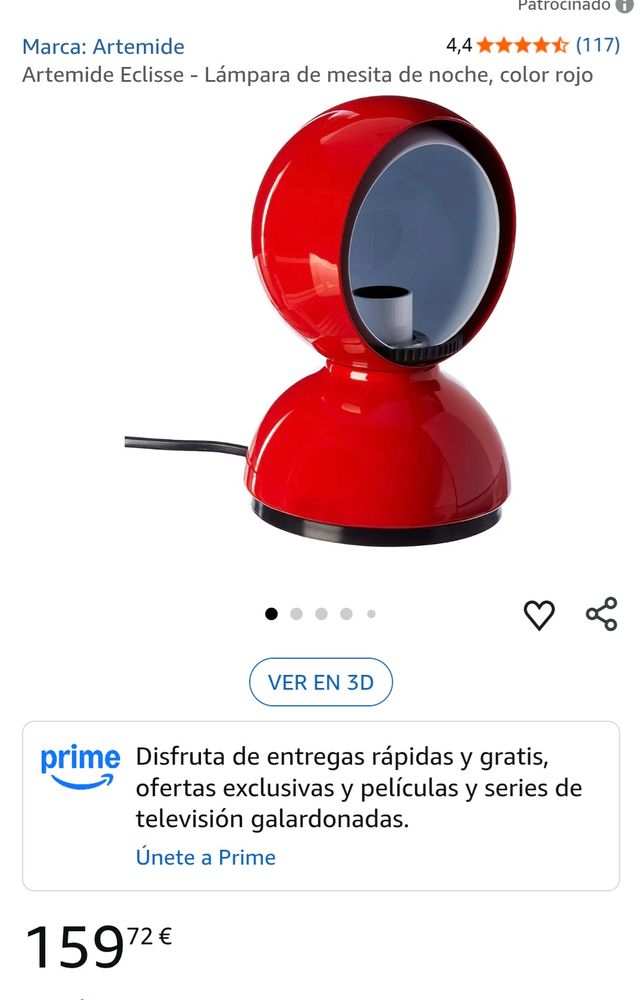 Lámpara de mesa Artemide Eclisse