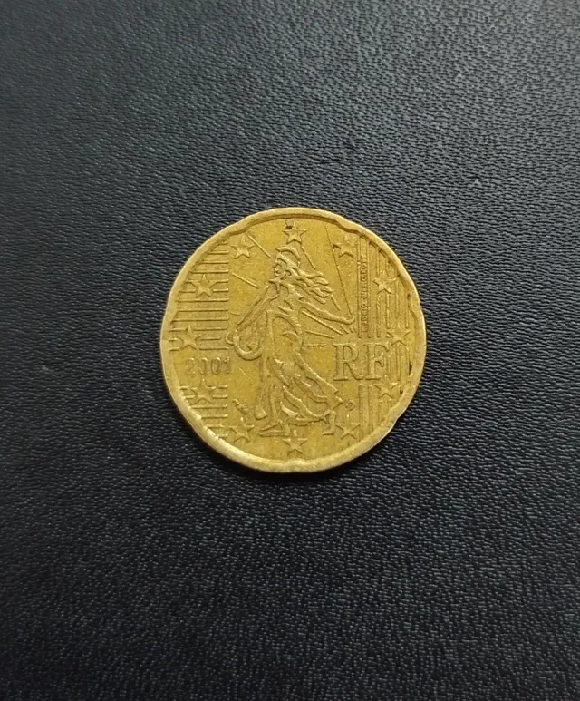 Moneda 20 céntimos 2001 RF