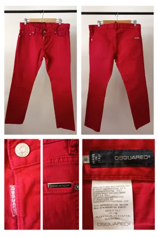 Vaqueros hombre Dsquared2 Rojos Talla 48 M/L