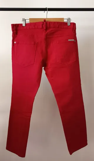Vaqueros hombre Dsquared2 Rojos Talla 48 M/L