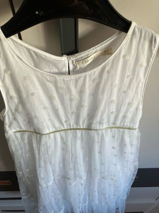 Vestido fiesta blanco 6-7 años