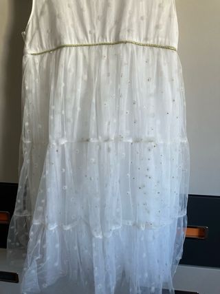 Vestido fiesta blanco 6-7 años