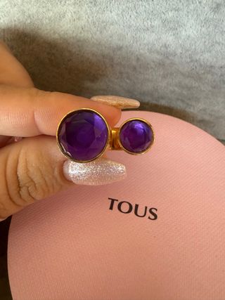 Anillo Tous Plata 925 Amatista