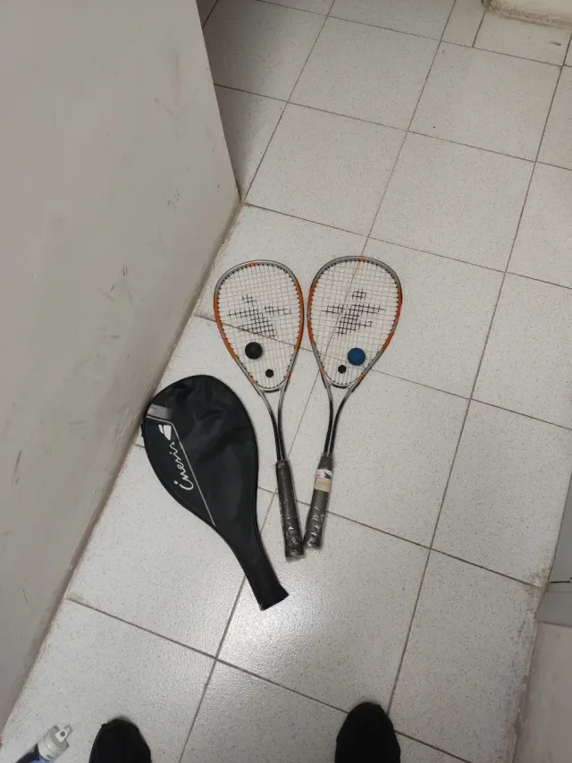 Set di 2 racchette squash con palline