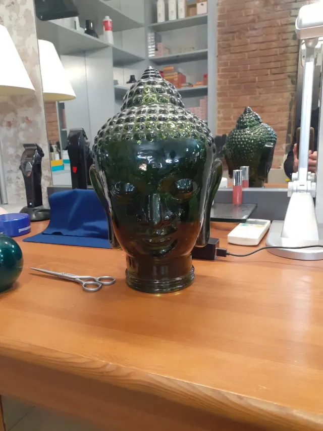 Cabeza de Buda Verde