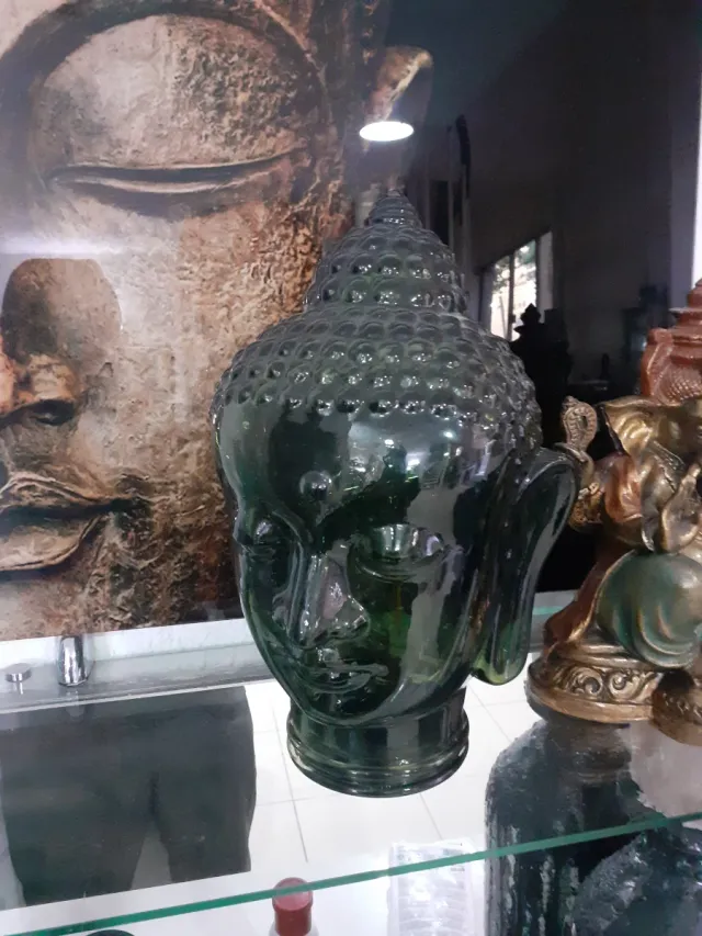 Cabeza de Buda Verde