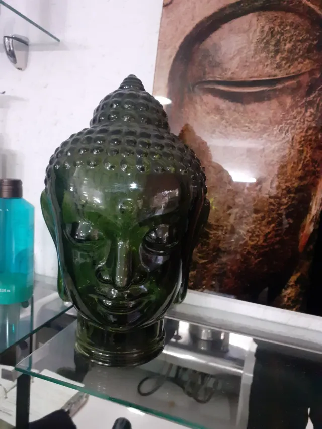 Cabeza de Buda Verde