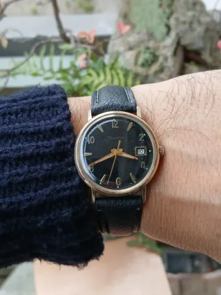 Reloj Bulova Automático Negro Dorado