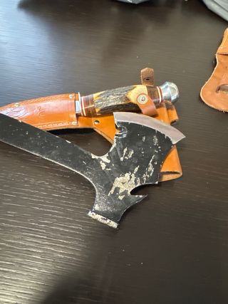 Ascia e coltello vintage anni '70