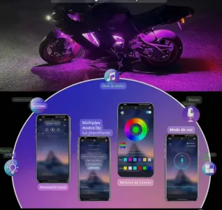 Kit 12 tiras Led 12v para iluminacion moto