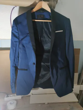 Saco Zara Man Azul Negro