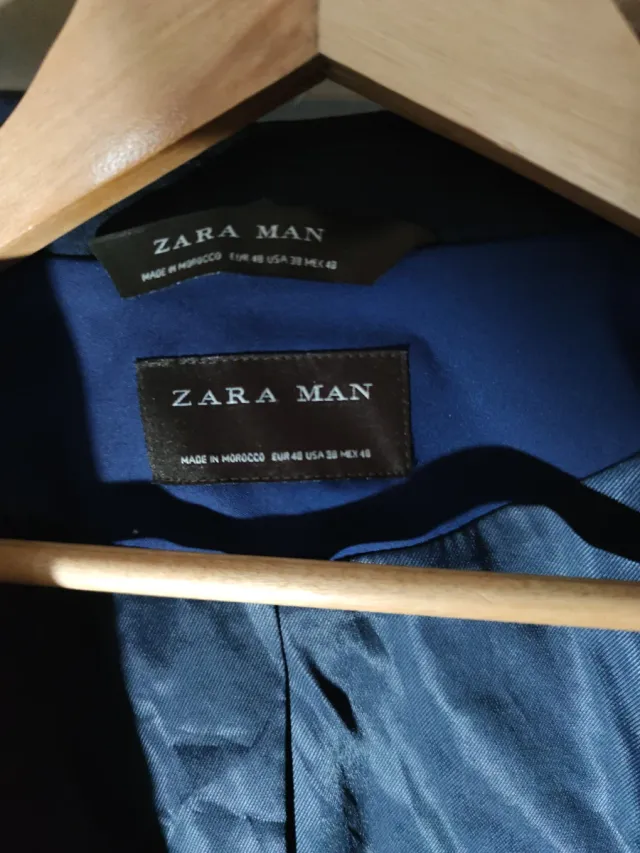 Saco Zara Man Azul Negro