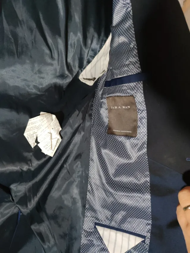 Saco Zara Man Azul Negro