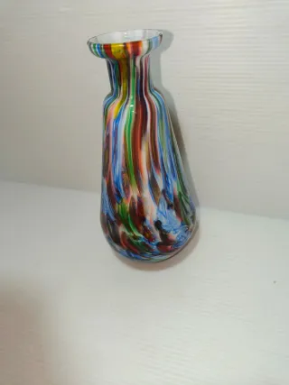 Vaso in vetro vintage multicolore