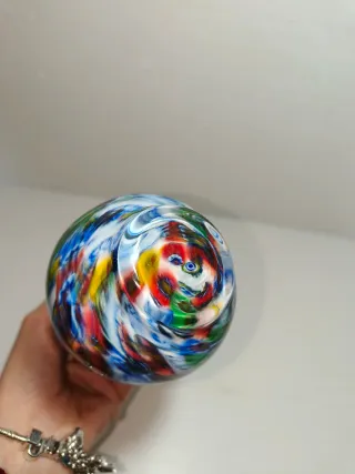 Vaso in vetro vintage multicolore