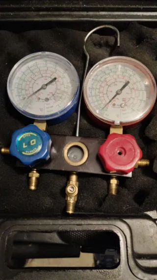 Manómetros para aire acondicionado los 3 juegos