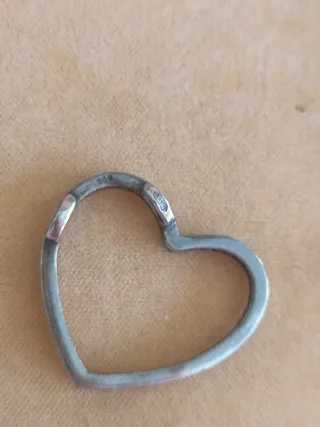 Colgante Corazón Plata y Rubí