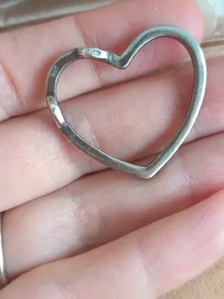 Colgante Corazón Plata y Rubí