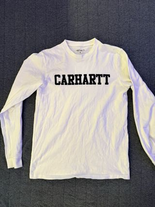 Camiseta Carhartt Manga Larga Blanca Talla S