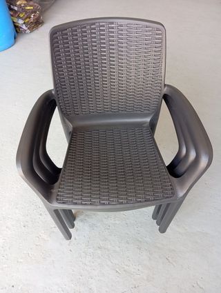 3 Sedie da giardino in plastica KETER