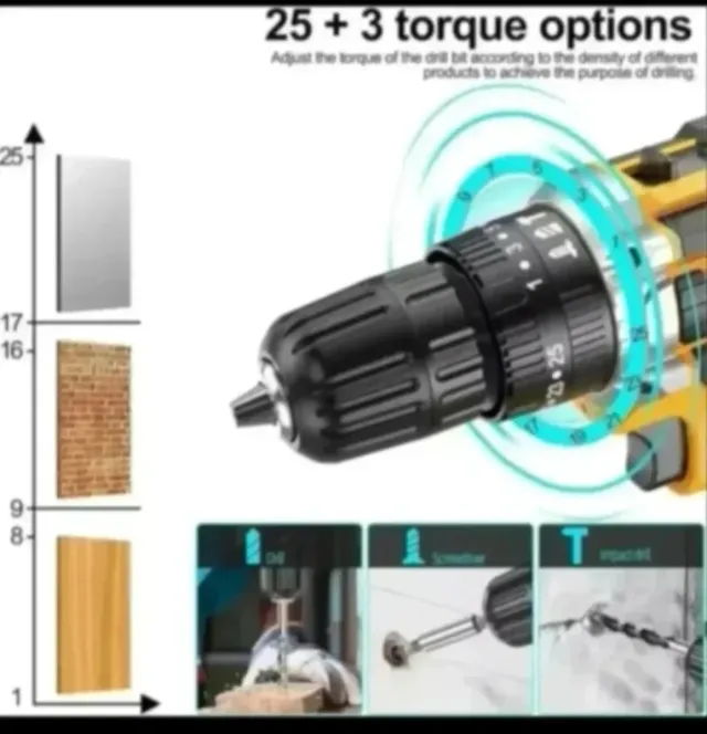 Cacciavite elettrico senza fili con accessori