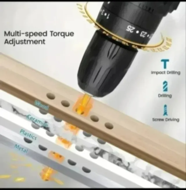 Cacciavite elettrico senza fili con accessori