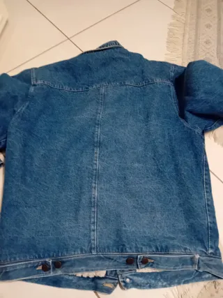 Giubbotto jeans uomo con pelliccia