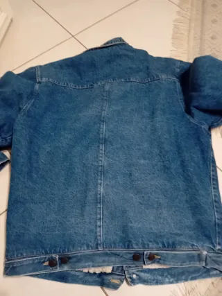 Giubbotto jeans uomo con pelliccia